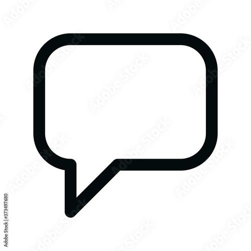 Bubble chat isolated icon, website comment linear icon, say outline vector icon with editable stroke