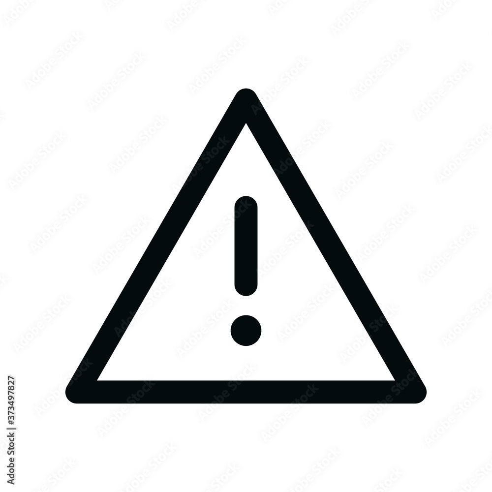 Website warning isolated icon, triangle attention linear icon, exclamation outline vector icon with editable stroke Website warning isolated icon, triangle attention linear icon, exclamation outline vector icon with editable stroke