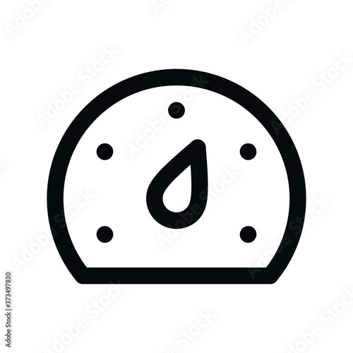 Dashboard gauge panel isolated icon, admin panel linear icon, statistics and analytics outline vector icon with editable stroke