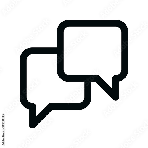 Talk isolated icon, dialogue linear icon, website online chat outline vector icon with editable stroke