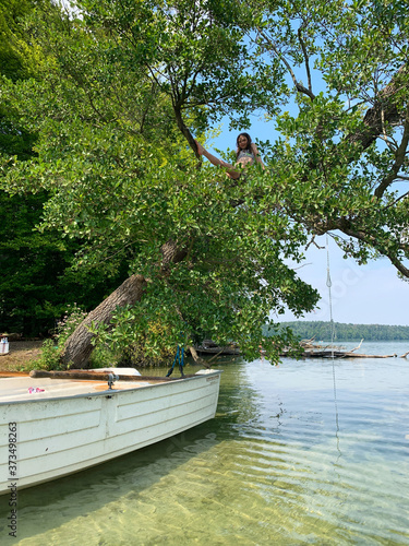 Baden am Stechlinsee in Neuglobsow in Brandenburg am 09.08.2020. photo