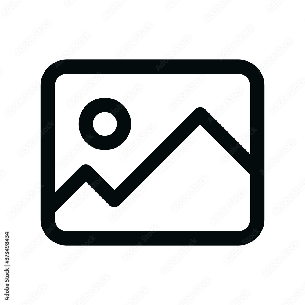 Image isolated icon, pic linear icon, landscape picture outline vector icon with editable stroke Image isolated icon, pic linear icon, landscape picture outline vector icon with editable stroke