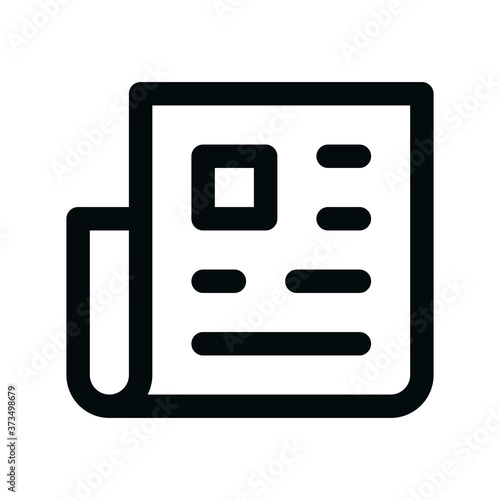Fresh newspaper isolated icon, press linear icon, website newsletter outline vector icon with editable stroke