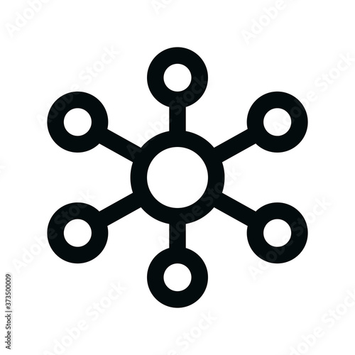 Omnichannel communications isolated icon, omni-channel connections linear icon, business structure outline vector icon with editable stroke