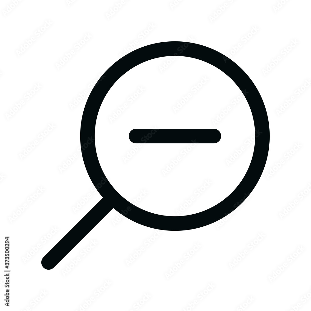 Zoom out isolated icon, scale mines outline vector icon with editable stroke Zoom out isolated icon, scale mines outline vector icon with editable stroke