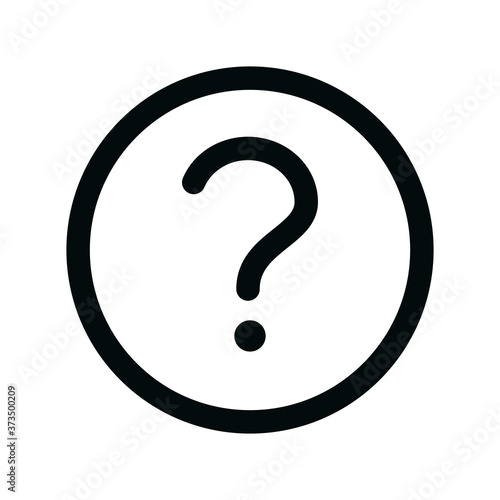 Question mark round isolation icon, help mark circle linear icon, more information outline vector icon with editable stroke