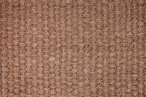 Dark Brown Rough hemp matt for texture background.