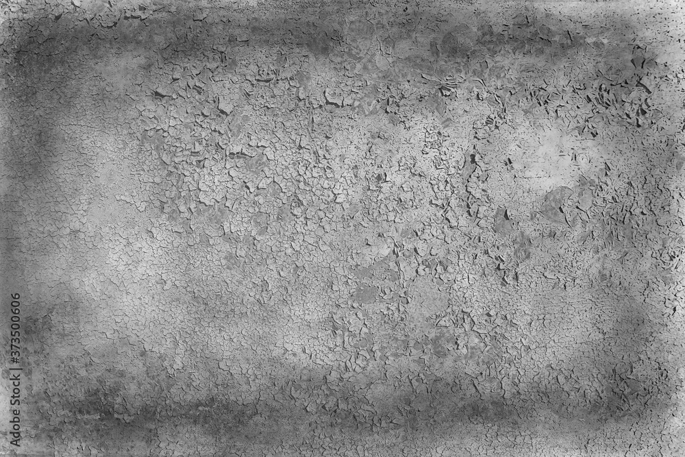 Fototapeta premium old gray wall / abstract vintage gray background, texture old concrete, plaster crack