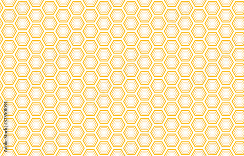 Bee honey comb background seamless. Vector pattern of bee honeycomb cells. Illustration seamless texture. Geometric print