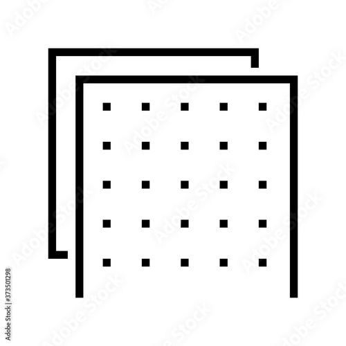 building material layer line icon vector. building material layer sign. isolated contour symbol black illustration