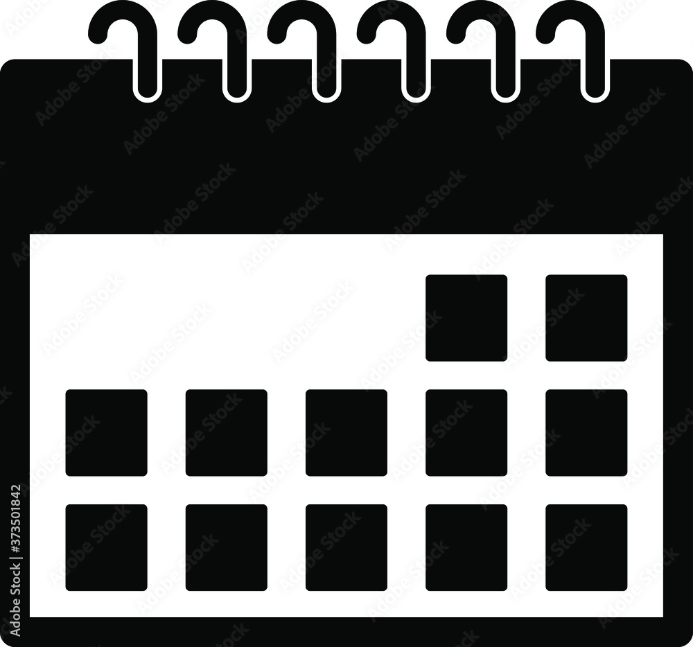 Flat calendar Icon. Calendar on the wall. Vector illustration. Flat calendar Icon. Calendar on the wall. Vector illustration.