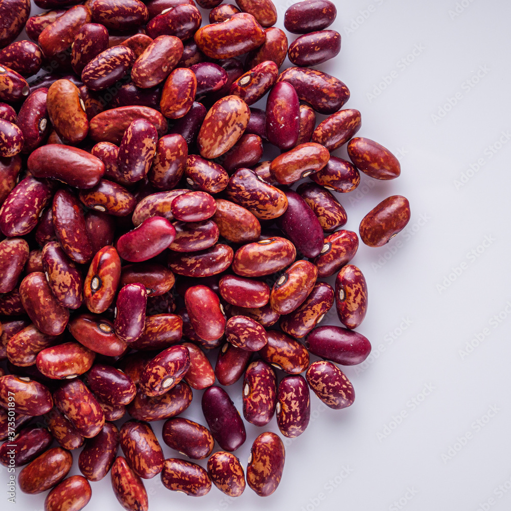 fresh organic natural beans on a white background fresh organic natural beans on a white background
