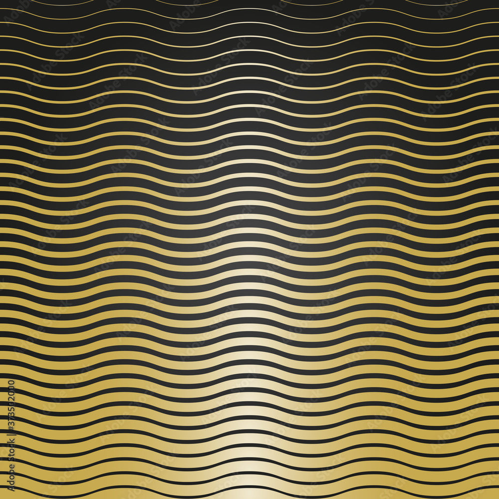Seamless vector ornament. Modern background. Geometric modern wavy black and golden pattern Seamless vector ornament. Modern background. Geometric modern wavy black and golden pattern