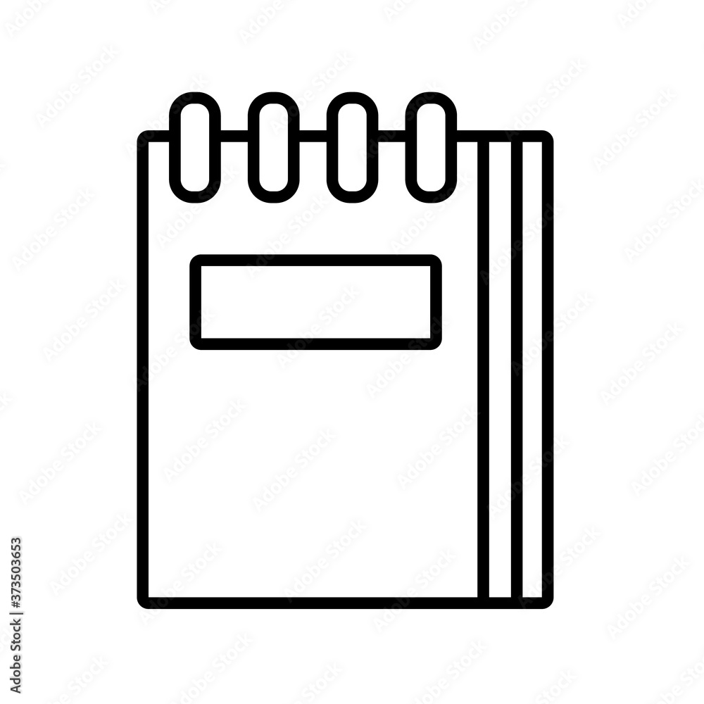 notebook school line style icon notebook school line style icon