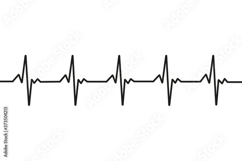 pulse line vector template on white back