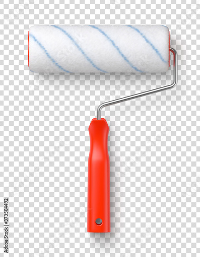 Rouleau à peinture vectoriel sur fond transparent