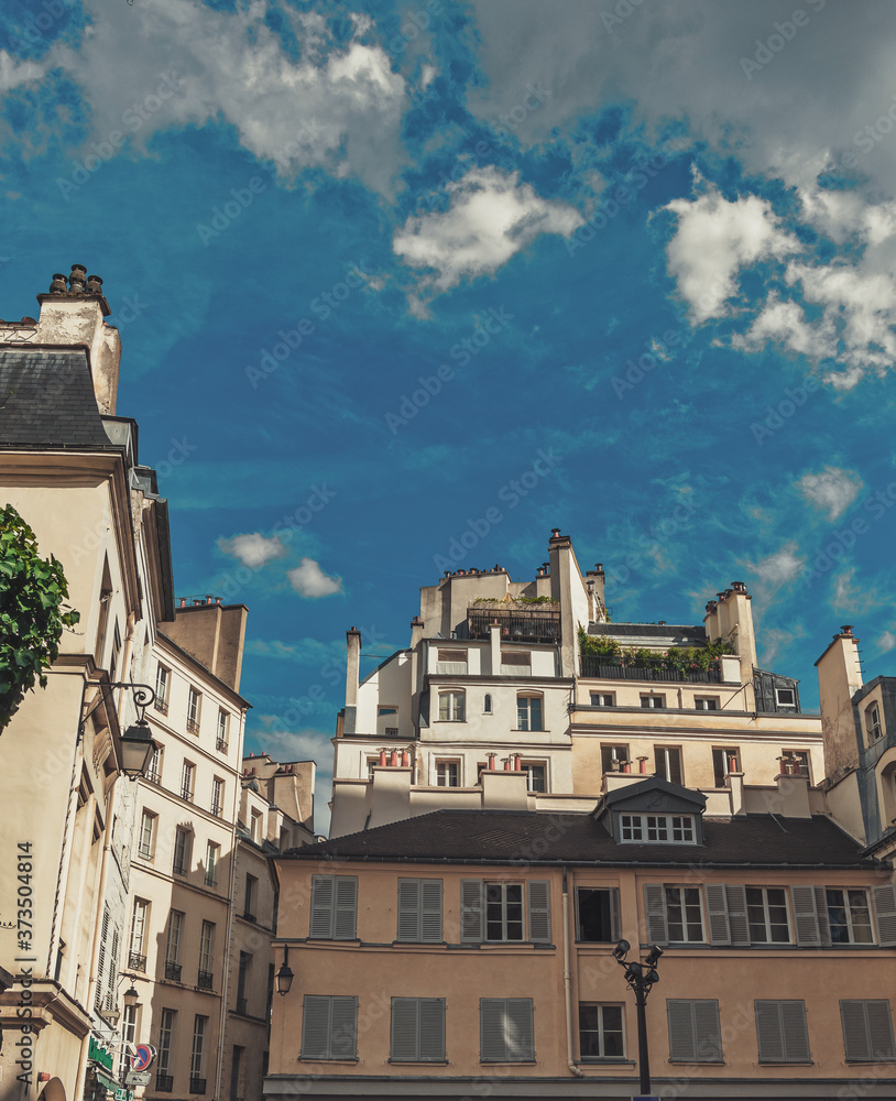 Obraz premium Beautiful parisian architecture, Paris, France