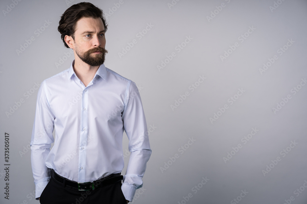 Cheerful young man, isolated on white background Cheerful young man, isolated on white background