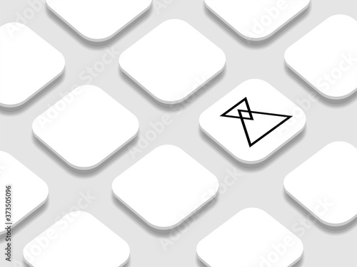 App Icon Mockup Vector Template Presentation Angle