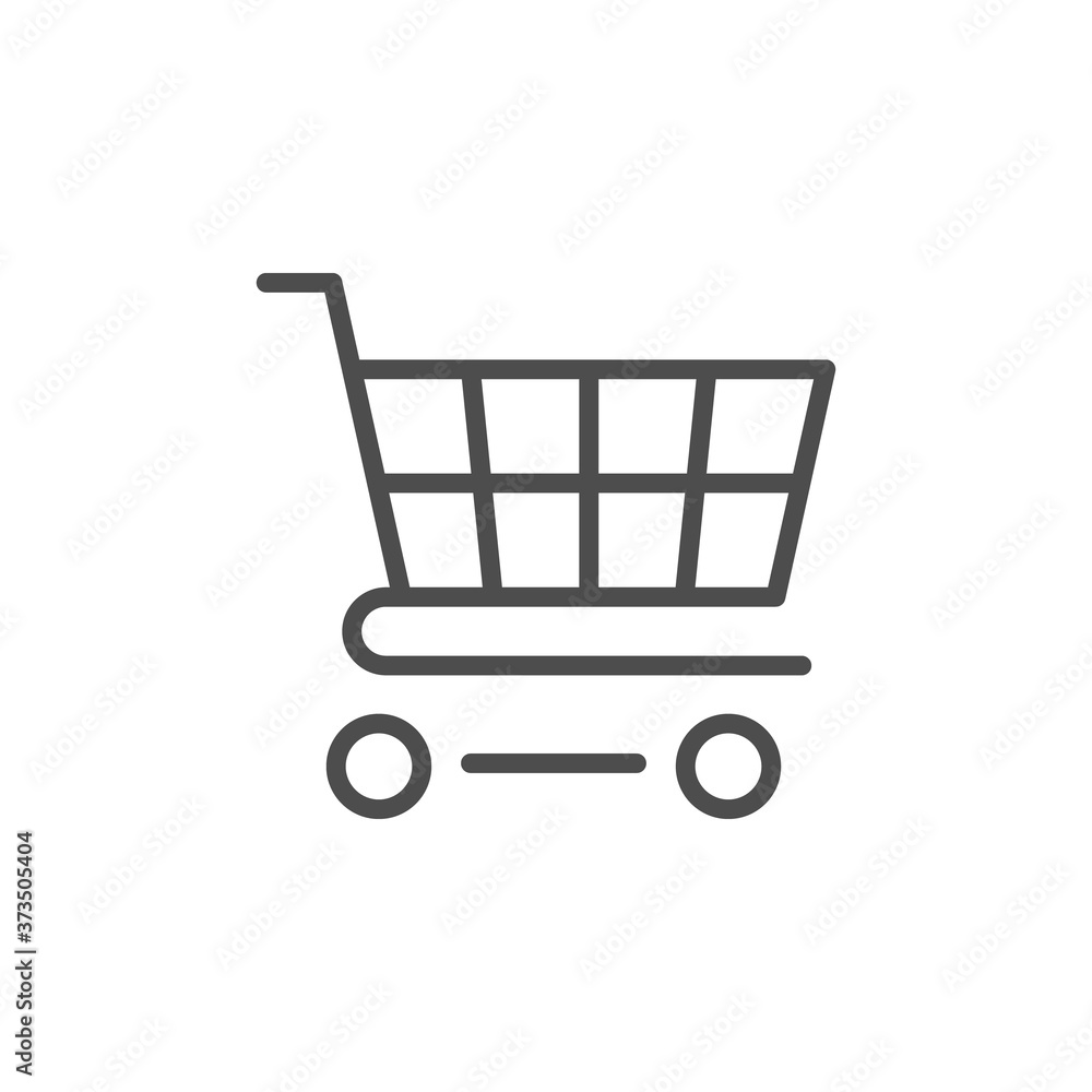 Shopping cart line outline icon Shopping cart line outline icon