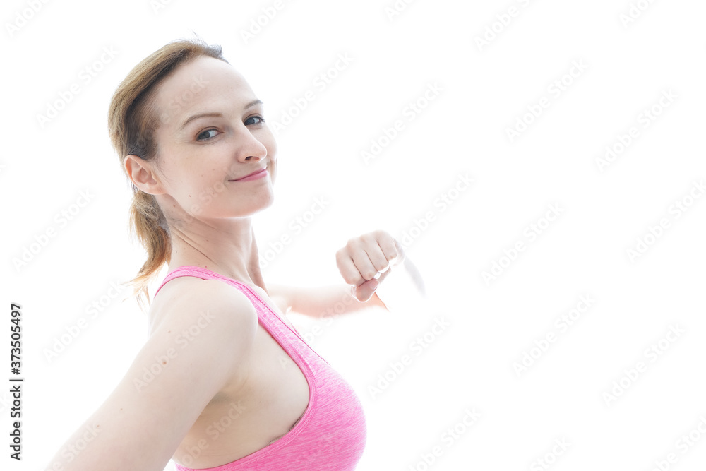 スポーティーな女性ポートレート