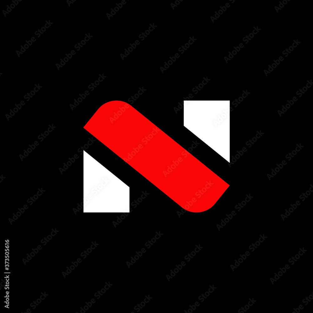 N letter initial logo design template N letter initial logo design template
