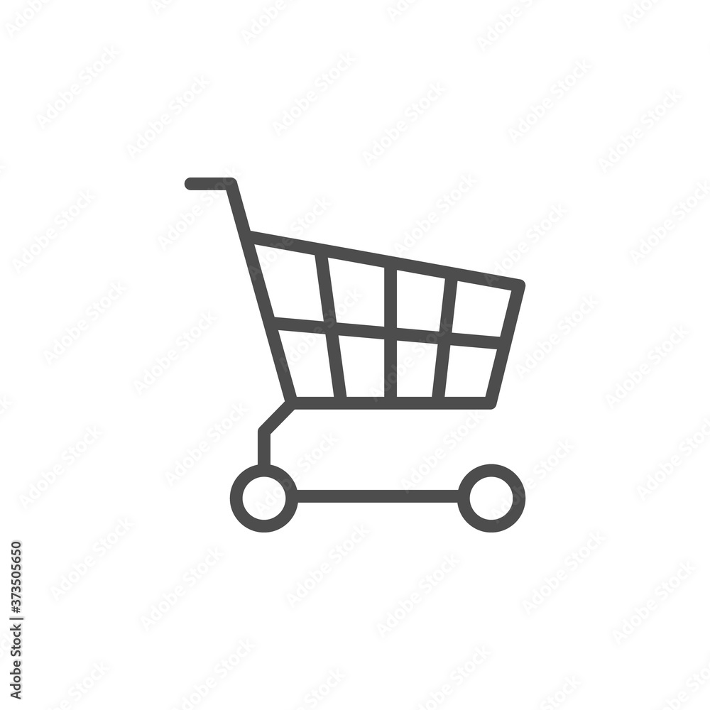 Shopping cart line outline icon