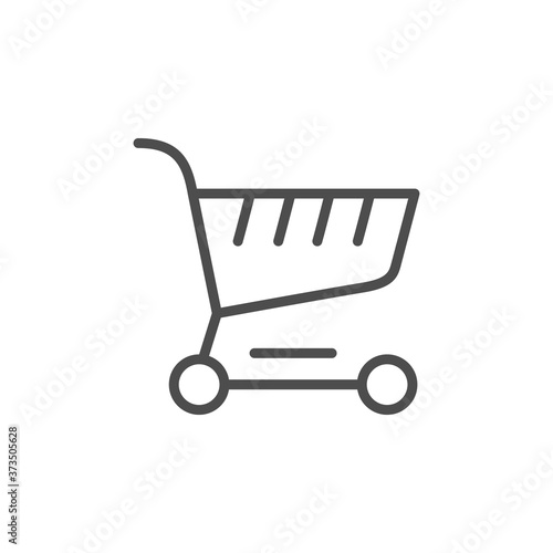 Shopping cart line outline icon