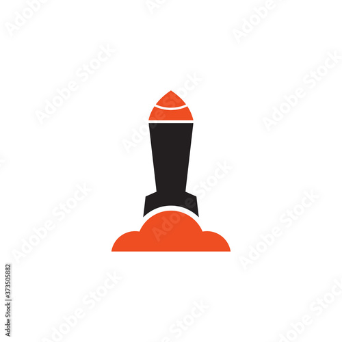 Rocket icon logo design template