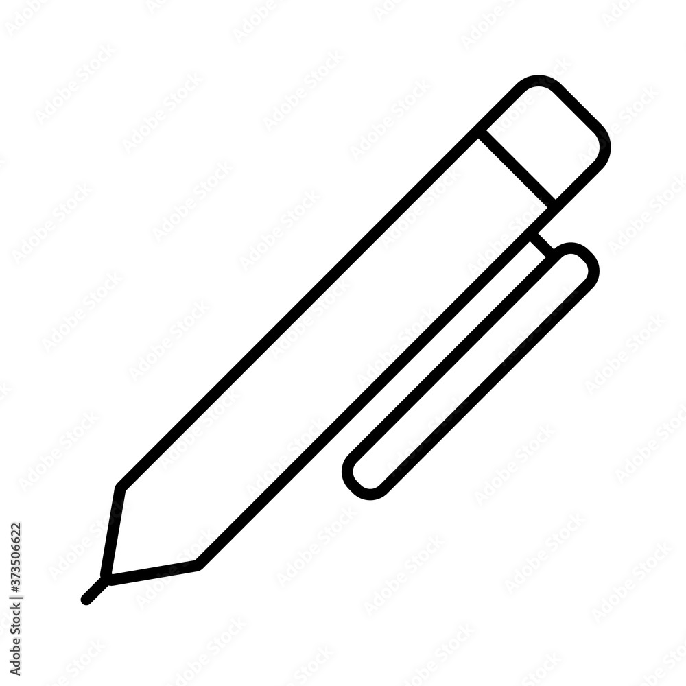 pen school supply line style icon pen school supply line style icon