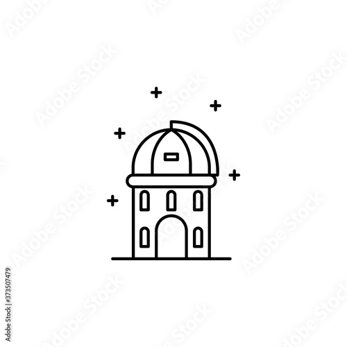 observatory line icon. Signs and symbols can be used for web, logo, mobile app, UI, UX