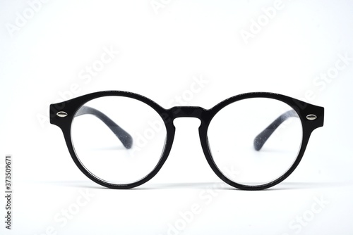 Sunglasses with black frame, isolated on white background 