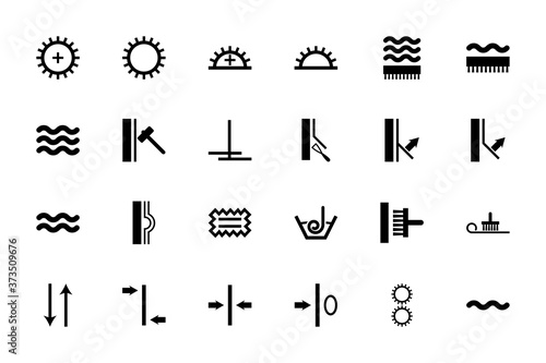 Designation on the wallpaper symbol black color set solid style image