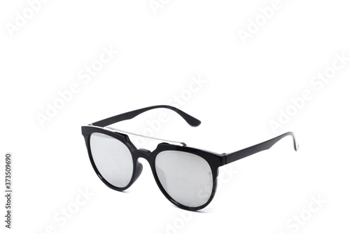 Sunglasses with black frame, isolated on white background 