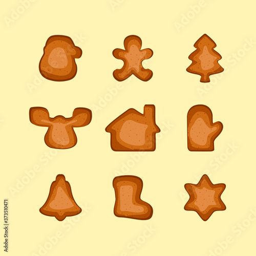 Gingerbread cookies vector icon 