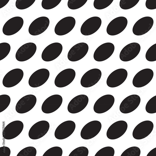 minimalist seamless pattern oval holes solid shape simple style background template design vector