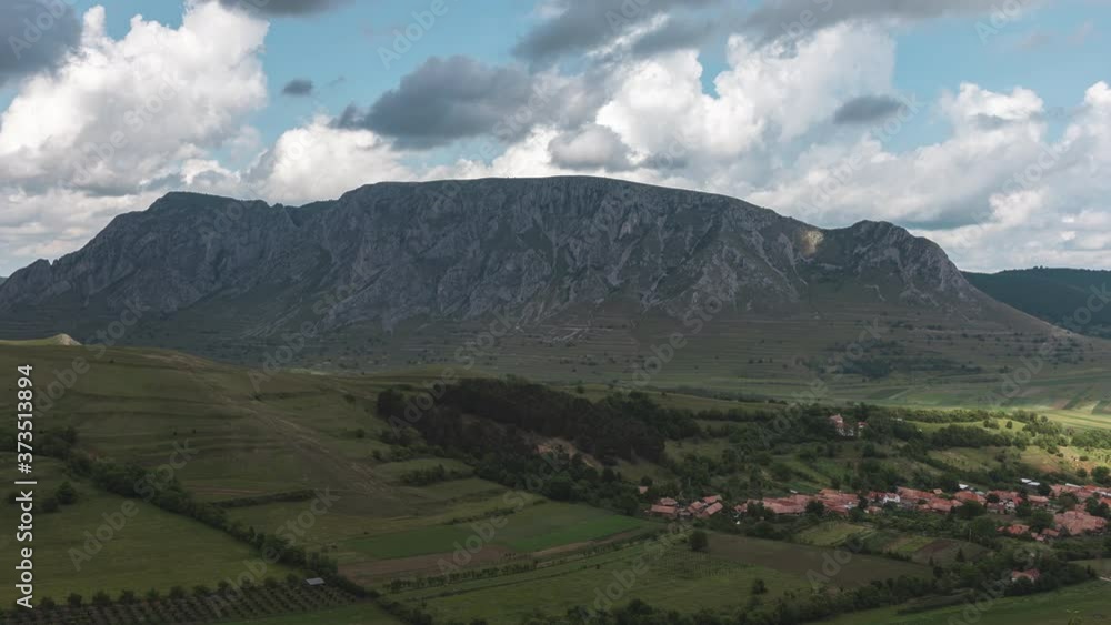 Dramatic time lapse over the mountains of Rimetea Transylvania Romania Dramatic time lapse over the mountains of Rimetea Transylvania Romania
