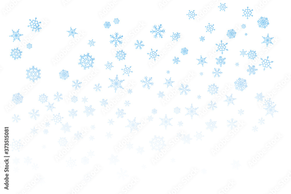 Fototapeta premium Falling snow. Winter Background with Snowflakes. Magic white snowfall texture.