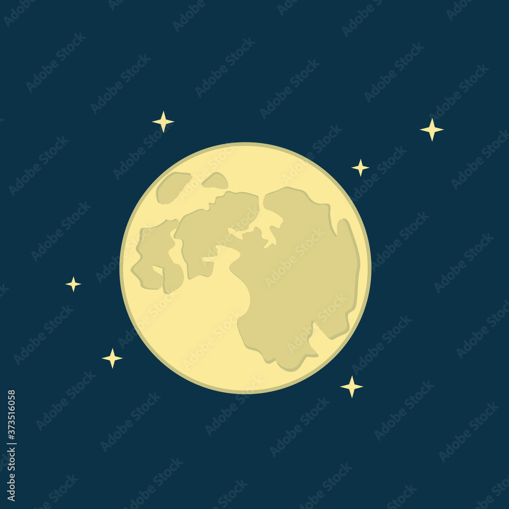Naklejka premium Moon Icon