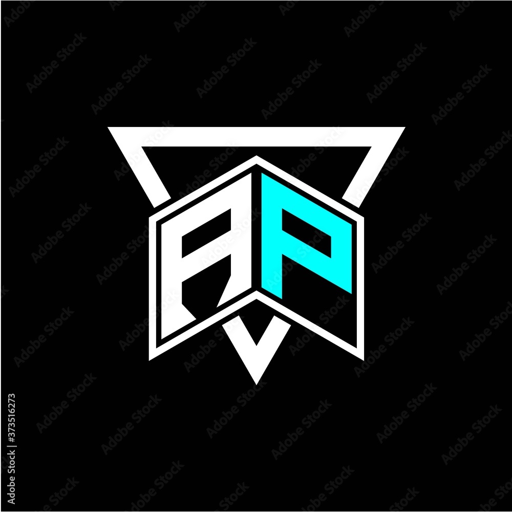 The letter A P monogram is perfect for game initials, greeting cards, logos, posters and more The letter A P monogram is perfect for game initials, greeting cards, logos, posters and more