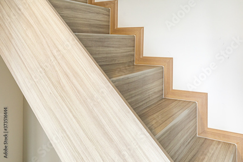 Background wooden staircase made from laminate wood