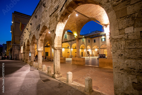Quadro su tela ascoli piceno medieval city historic center marche italy