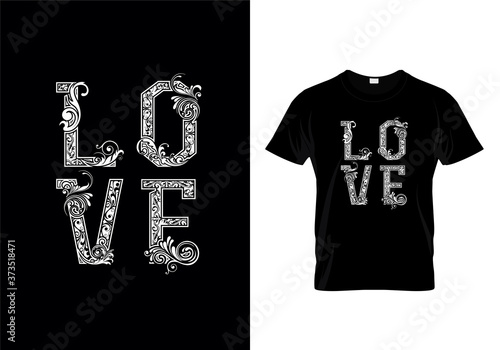 LOVE Typography T-Shirt Design