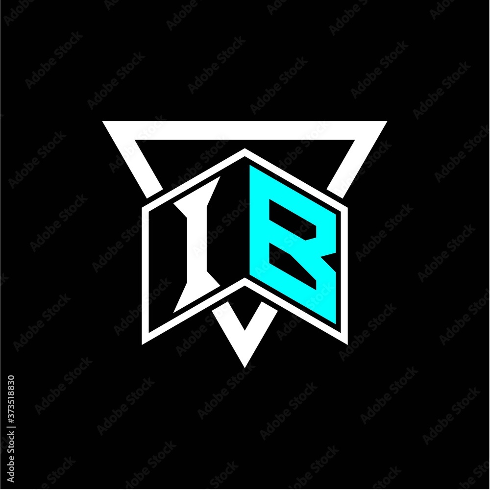 The letter I B monogram is perfect for game initials, greeting cards, logos, posters and more The letter I B monogram is perfect for game initials, greeting cards, logos, posters and more