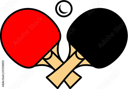 Vector illustration of the table tennis concept