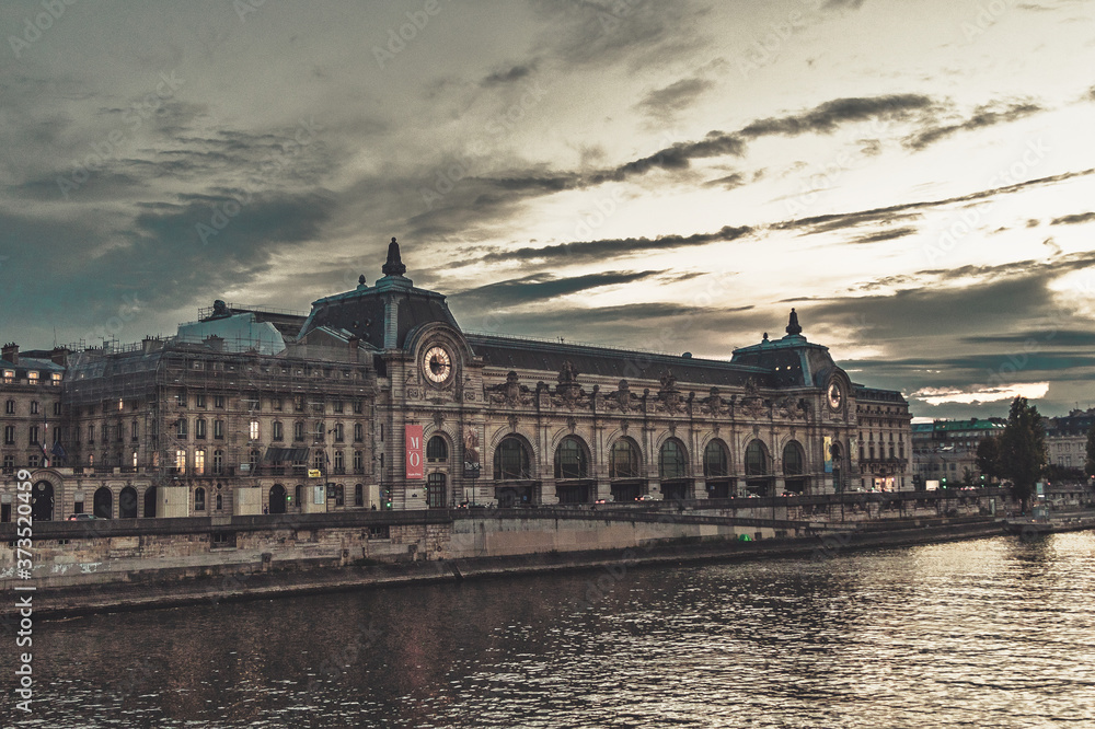 The Orsay museum at sunset
