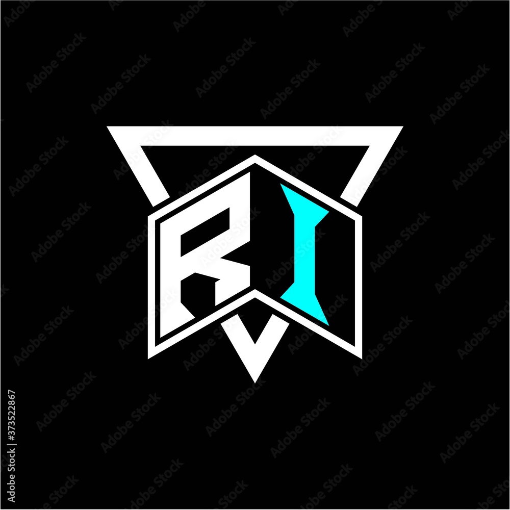 The letter R I monogram is perfect for game initials, greeting cards, logos, posters and more The letter R I monogram is perfect for game initials, greeting cards, logos, posters and more