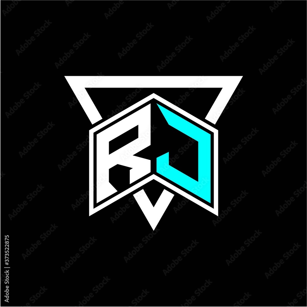 The letter R J monogram is perfect for game initials, greeting cards, logos, posters and more The letter R J monogram is perfect for game initials, greeting cards, logos, posters and more