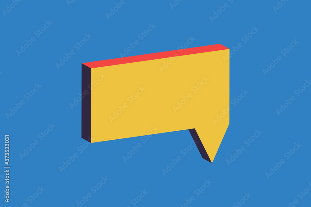 Speech bubble 3d isometric abstract. Speech bubble 3d isometric abstract.