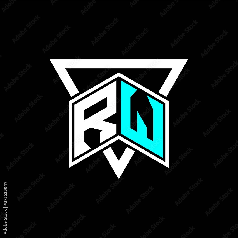The letter R W monogram is perfect for game initials, greeting cards, logos, posters and more The letter R W monogram is perfect for game initials, greeting cards, logos, posters and more
